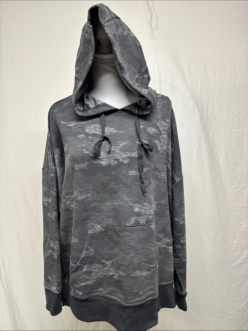 Athletic Works Women's Gray Wash Camo Hoodie